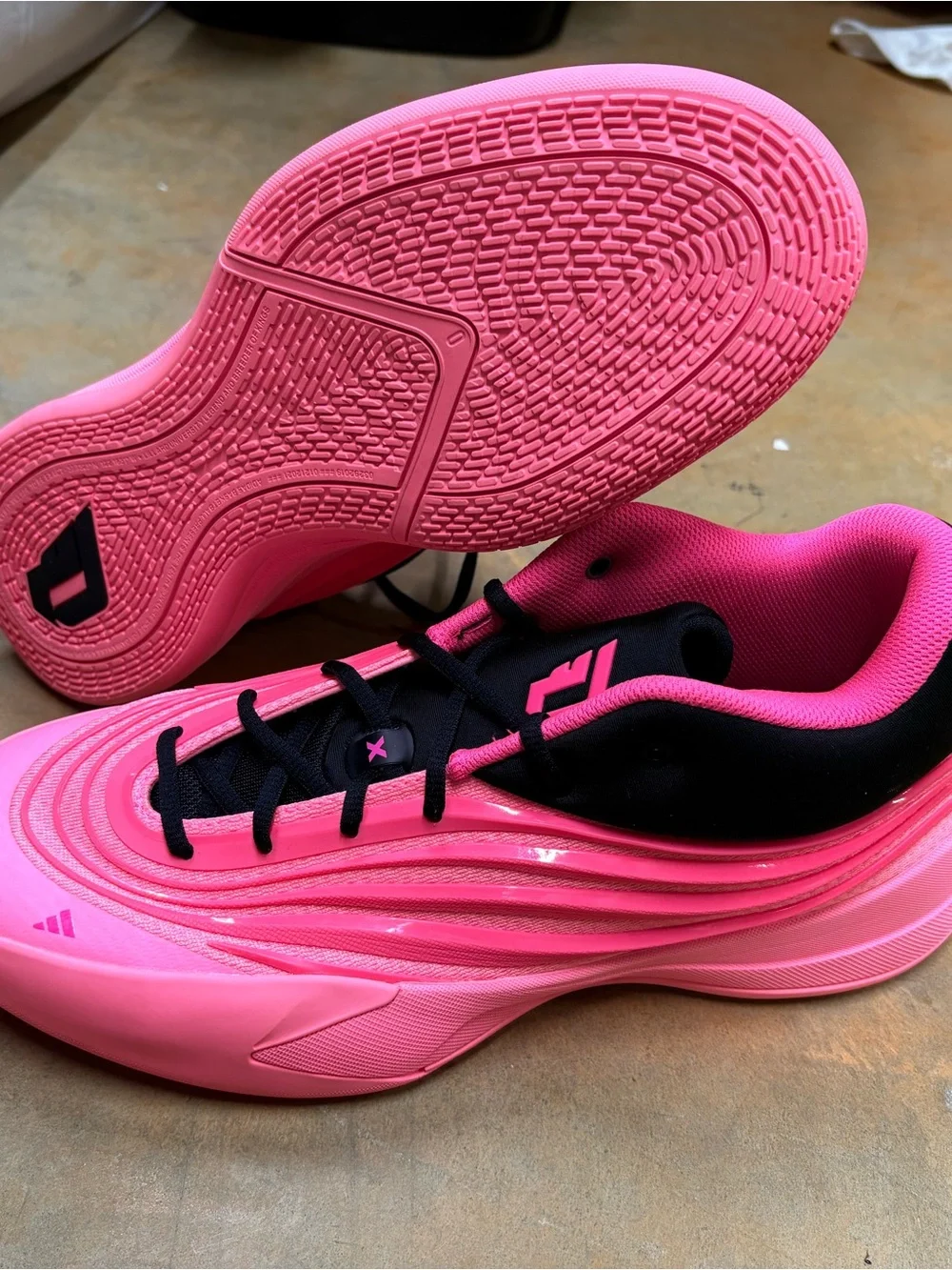 adidas Black and Pink Sport Sneaker